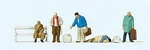 Preiser 14119 Ho Scale Pedestrians In Front Of Railway Station PKG(5). Fixed Price $15.99.