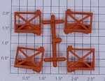 Lionel 3656-72 Orange Gate (set Of 4) (12). Fixed Price $33.60.