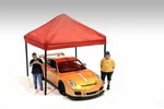 Canopy Set Black Frame W/red Cover 1/24 Scale Accessory American Diorama 38348. Fixed Price $17.86.