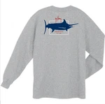 Guy Harvey Logo L/s Fishing Boat T-shirt..pick Size Athletic HEATHER..S-2X..NEW. Fixed Price $17.99.