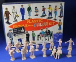 Plasticville PF-4 Cotizens Unpainted Complete Excellent. Fixed Price $26.00.