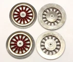 Mew Smws, Standard Gauge Lionel Electric Loco Red Wheel Set, 4PCS., Made In Usa. Fixed Price $48.00.