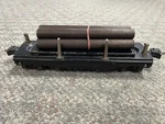 + Lionel Prewar Gauge Tinplate 3811 Black Operating Lumber Car. Fixed Price $30.00.