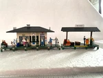 Vtg Bachmann Plasticville Usa Ho Scale Suburban Station #2806 Fully Assembled. Fixed Price $42.88.
