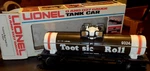 Lionel Gauge Tootsie Roll Tank Car 6-9324 Analog Advertising Plastic 1979. Fixed Price $25.00.