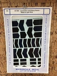 Microscale Decals Ho 87-440: Locomotives Anti-glare Panels Black / Blue. Fixed Price $9.99.