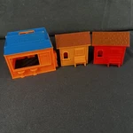 1972 Mattel Putt-putt Railroad Building Orange Red Blue Train 8711-0050 3PC Lot. Fixed Price $18.17.
