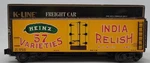 K-line K642-5202 Gauge H.j. Heinz India Relish Wood-sided Refrigerator Car Ln. Fixed Price $25.59.