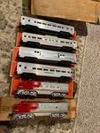 Lionel Santa Fe Silver Buff Train Set Complete With Original Packaging. Fixed Price $1800.00.
