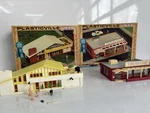 Vtg Plasticville U.s.a. Model Kits, Contemporary House #2906, Men's Store #2905. Fixed Price $42.00.