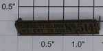Lionel 514-3 Brass Capacity/weight Nameplate With Tabs. Fixed Price $5.00.