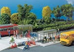 Faller 180553 Ho Scale Two Modern Bus Stops With Bicycle Rack. Fixed Price $32.58.