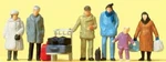 Ho Preiser 14038 Travelers Winter Clothing With Cart : Christmas Figures. Fixed Price $12.95.