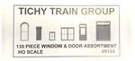 Ho Scale Tichy Train Group 8134 Window/door Assortment Ii - Pkg (130). Fixed Price $26.35.