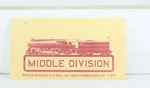 Ho Scale Middle Division Decals Pennsylvania Railroad Baggage Cars. Fixed Price $7.49.
