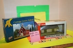 Two Walthers Cornerstone Layout Buildings - Freight House & School. Fixed Price $29.88.