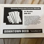 Downtown Deco DD53 Scale Extremely Deteriorated Concrete Sidewalks. Fixed Price $23.00.