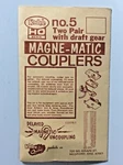 Kadee Ho Scale No. 5 Magne-matic Metal Coupler (2 Pair) Nip. Fixed Price $10.50.