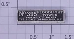Lionel 395-3 Floodlight Tower Nameplate With Tabs (10). Fixed Price $20.00.