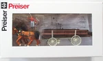 Preiser 30465 Old Time Horse Drawn Log Wagon With Lumberjack Figure. Fixed Price $39.95.