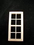 Window 8-LIGHT Half Scale 1:24 Dollhouse Wooden #H5023 Houseworks. Fixed Price $6.38.