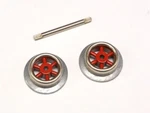 257R Red Spoke Wheels And Axle Set For Lionel Gauge Lead/trailing Trucks. Fixed Price $11.00.