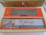 Nib Lionel 6-521116 Flat Car W/tractor And Trailer Milwaukee Road. Fixed Price $75.24.