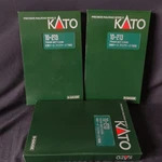 Set Of Kato 10-213 N-scale Train Storage Cases Green Empty For 7 Cars Each. Fixed Price $45.00.