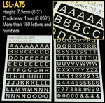 Proses Model Railway LSL-A75 All Scales Letters Height 0.3" Thinckness 0.039". Fixed Price $14.44.