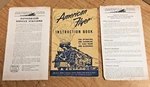 1952 American Flyer Instruction Book, Worm Drive W/o Smoke Choo-choo. Fixed Price $10.00.