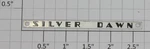 Lionel 2531-47 Silver Dawn Nameplate With Holes (12). Fixed Price $16.80.