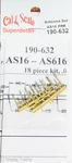 Cal-scale Ho #632 Antenna Set AS16 Prr (brass Castings). Fixed Price $16.95.