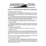 American Flyer Worm Drive Locomotive M2436 Instructions Gauge Copy Of Original. Fixed Price $9.99.