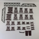 Tyco Ho Scale Bridge & Trestle Set T-909S + Additional Pieces 31 Total. Fixed Price $9.99.