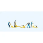 Delivery Men (4) With Loads Figure Set Preiser 79081. Fixed Price $24.49.