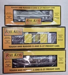 O Gauge Mthrrc 3 Freight Cars Nib. Fixed Price $75.00.