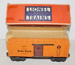 Lionel Postwar 2454 Baby Ruth Orange Boxcar Boxed. Fixed Price $50.00.