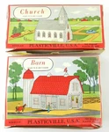 Plasticville O&s Scale #1600-100 Church #1601-100 Barn Kits T125. Fixed Price $29.95.
