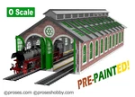 Gauge / Scale Steam Era Engine House Pre-painted Kit For Model Train Layout. Fixed Price $185.00.