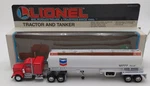 Lionel 6-12777 Gauge Red Truck Chevron Tractor & White Tanker Nib. Fixed Price $16.39.