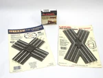 Lot Lionel O27 Gauge Crossings 6-5020 90 & 6-5023 45 + Three Bumpers 6-12717. Fixed Price $30.00.