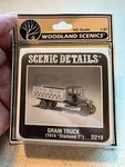 Woodland Scenics Ho Scale Grain Truck (1914 "diamond T") Details D218. Fixed Price $15.00.