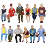 P2509 Model Trains 12PCS Scale Figures 1:25 Seated People Different Poses. Fixed Price $15.99.