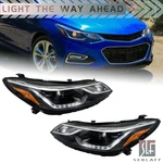 For Chevy Cruze 2016-2019 Halogen W/led Drl Black Projector Headlight Left+right. Fixed Price $187.97.