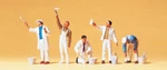 Ho Preiser # 10477 Painters / Crew With Accessories (5) Figures. Fixed Price $26.95.