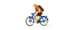 New Ho Preiser Figure 28175 Bicycle Courier For City Streets / Roads. Fixed Price $9.95.