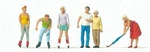 Preiser 10740 Ho Scale Skaters And Passers-by PKG(6). Fixed Price $21.99.