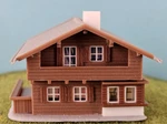 Faller Scale Built Model: Cabin Chalet - House "enzian" W/ Balcony #232237. Fixed Price $12.50.