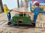 Schylling Railroad Hand Car Tin Wind Up Toy Box, Mint. Fixed Price $25.00.