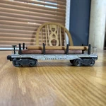Lionel Lines Pipe Flat Train Car 2411 Post War 1946-1948 Metal Gray Die Cast. Fixed Price $15.00.